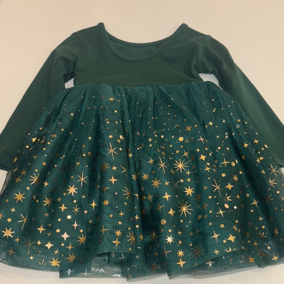 slim fit dress slacks Hanna Andersson Light Green Tiered Dress Size 4T main image 0